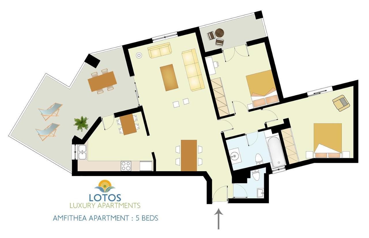 Lotos - Luxury Apartments Kounoupidhiana Bagian luar foto